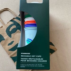 Starbucks Hot Cup Colorful Set of 6 - Brand New!!